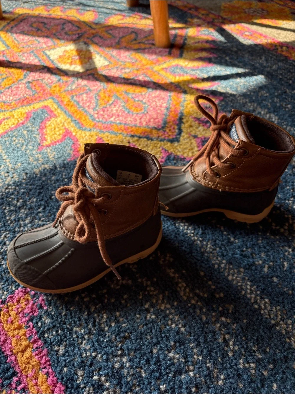 Sperry Toddler Two- Tone Waterproof Duck Boots - Lace-Up